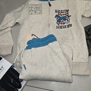Scotch & Soda Cream and Blue Kids Matching Set